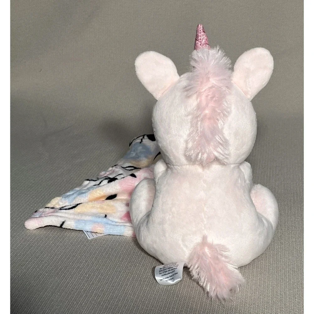 Little Beginnings Lovey Pink Unicorn Plush With Floral Security Blanket Baby